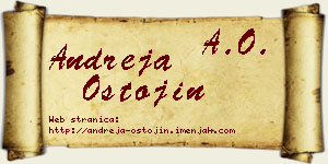 Andreja Ostojin vizit kartica